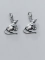 thumb 925 Sterling Silver With Black Gun Plated Cute Mouse Pendant Diy Accessories 0