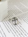 thumb 925 Sterling Silver Cross Minimalist Free Size Band Ring 2