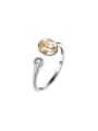 thumb Alloy Crystal Brown Oval Dainty Band Ring 0