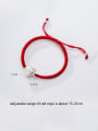 thumb 999 Fine Silver With  Mouse Red Rope Hand Woven Bracelets 1