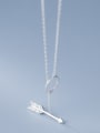 thumb 925 Sterling Silver Cubic Zirconia Anchor Minimalist Necklace 2
