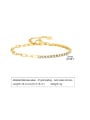 thumb Titanium Steel Cubic Zirconia Asymmetrical Chain Dainty Link Bracelet 2