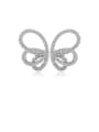 thumb Copper Cubic Zirconia Butterfly Minimalist Stud Earring 0