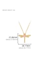 thumb 925 Sterling Silver Cubic Zirconia Dragonfly Minimalist Necklace 3