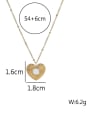 thumb Titanium Steel Shell Heart Minimalist Necklace 2