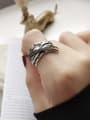 thumb 925 Sterling Silver  Vintage  Line Free Size Midi Ring 0