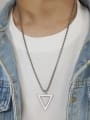 thumb Stainless steel Hollow Triangle Minimalist Necklace 1