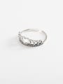 thumb 925 Sterling Silver Hollow Crown Vintage Band Ring 2