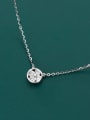 thumb 925 Sterling Silver Cubic Zirconia Simple geometric flower pendant Necklace 0
