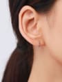 thumb 925 Sterling Silver Cubic Zirconia Irregular Classic Stud Earring 1