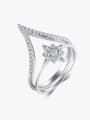 thumb 925 Sterling Silver Cubic Zirconia Star Dainty Band Ring 1