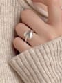 thumb 925 Sterling Silver Smooth Heart Vintage Band Ring 2