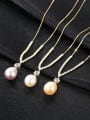 thumb S925 Sterling Silver with 3A zircon  freshwater pearl  Necklace 2