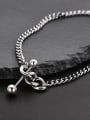 thumb 925 Sterling Silver Hollow Irregular  Chain Vintage Necklace 2