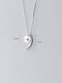 thumb 925 Sterling Silver Star Moon  Minimalist Pendant Necklace 4