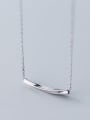 thumb 925 Sterling Silver Minimalist  Smooth  Geometric pendant Necklace 1