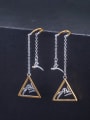 thumb 925 Sterling Silver Triangle Minimalist Threader Earring 2
