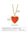 thumb Stainless steel Enamel Heart Hip Hop  Bead Chain Necklace 2