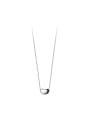 thumb 925 Sterling Silver Smooth Geometric Minimalist  Pendant Necklace 3