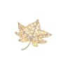 thumb Brass Cubic Zirconia Butterfly Statement Brooch 0