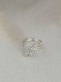 thumb 925 Sterling Silver Bead Irregular Vintage Stackable Ring 3