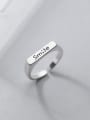 thumb 925 Sterling Silver Letter Minimalist Band Ring 1