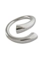 thumb 925 Sterling Silver Irregular Minimalist Band Ring 4