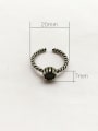 thumb 925 Sterling Silver  Vintage Twist Black Cubic Zirconia  free size Ring 4