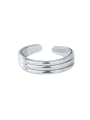 thumb 925 Sterling Silver Smooth Geometric Minimalist Stackable Ring 3