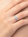 thumb 925 Sterling Silver Cubic Zirconia Evil Eye Cute Band Ring 1