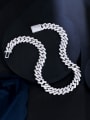 thumb Brass Cubic Zirconia Geometric Chain Luxury Necklace 0