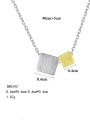 thumb 925 sterling silver simple Square Pendant Necklace 4
