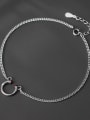 thumb 925 Sterling Silver Vintage Texture Circle Trend Chain Anklet 2