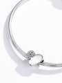 thumb 925 Sterling Silver With White Gold Plated Minimalist Heart  Pendants charms 2
