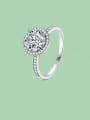 thumb 925 Sterling Silver Cubic Zirconia Round Dainty Band Ring 0