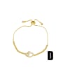 thumb Brass Cubic Zirconia Heart Bohemia Handmade Weave Bracelet 4