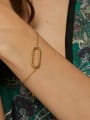 thumb Brass Geometric Minimalist Link Bracelet 1
