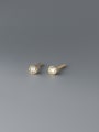 thumb 925 Sterling Silver Cubic Zirconia Round Stud Earring 2