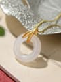 thumb 925 Sterling Silver Jade Cute Round Pendant 3