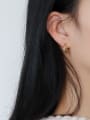 thumb Brass Smooth Heart Minimalist Stud Earring 1