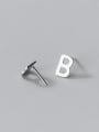 thumb 925 Sterling Silver Hollow Letter Minimalist Stud Earring 3