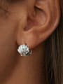 thumb 925 Sterling Silver Enamel Starfish shell Trend Huggie Earring 1