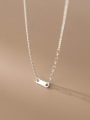 thumb 925 Sterling Silver Asymmetric smooth beads  Minimalist Necklace 3