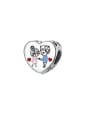 thumb 925 Sterling Silver Enamel Cute Heart  DIY Pendant 0