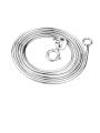 thumb 925 Sterling Silver Simple snake bone chain Necklace 1