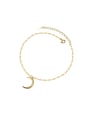thumb 925 Sterling Silver Moon Minimalist  Anklet 2