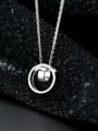 thumb 925 Sterling Silver With  Fashion Minimalist  Hollow Round Necklaces 2