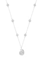 thumb 925 Sterling Silver Imitation Pearl Irregular Trend Necklace 2