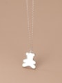 thumb 925 Sterling Silver Shell Bear Minimalist Necklace 1
