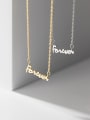 thumb 925 Sterling Silver Letter Minimalist pendant  Necklace 1